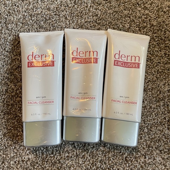 Derm Exclusive Facial Cleanser AM PM 6 Oz Lot Of 3 Tubes New Factory Sealed - Picture 1 of 4